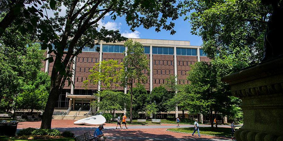 The largest of Penn’s many libraries, Van Pelt-Dietrich Library contains quiet study spaces and media production facilities as well as several floors of stacks.  