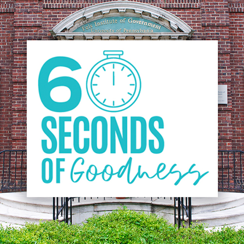 Students from across Penn gathered in the Fels courtyard for the 60-second pitches